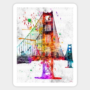 Golden Gate Bridge Grunge Sticker